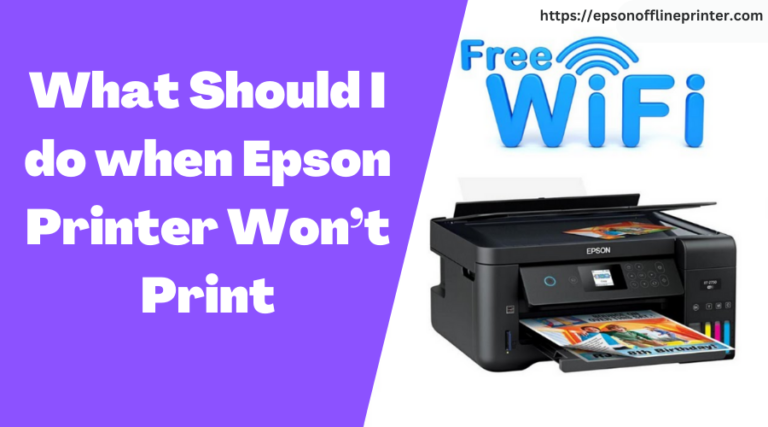 What Should I do when Epson Printer Won’t Print